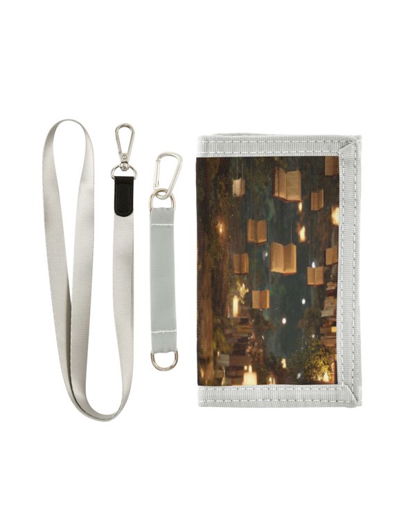 Cloth Purse Boys' Novelty Wallets Girls' Novelty Wallets Men's Wallets Women's Wallets Card Wallet Cash Wallet Student ID Bag Coin Wallet Enchanted Forest Library Books