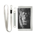thumbnail image 1 of Cloth Purse Boys' Novelty Wallets Girls' Novelty Wallets Men's Wallets Women's Wallets Card Wallet Cash Wallet Student ID Bag Coin Wallet Grey Crown Lion, 1 of 7
