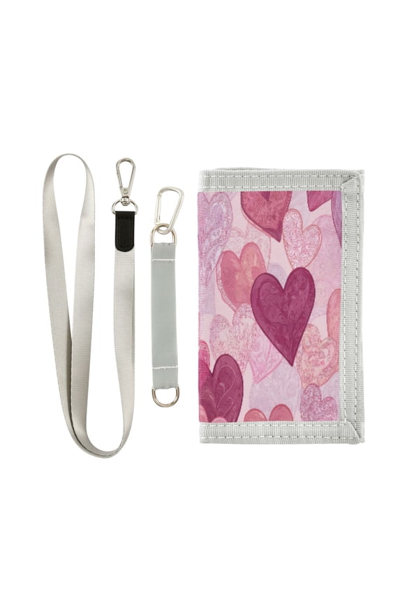 Cloth Purse Boys' Novelty Wallets Girls' Novelty Wallets Men's Wallets Women's Wallets Card Wallet Cash Wallet Student ID Bag Coin Wallet Heart Pattern Digital