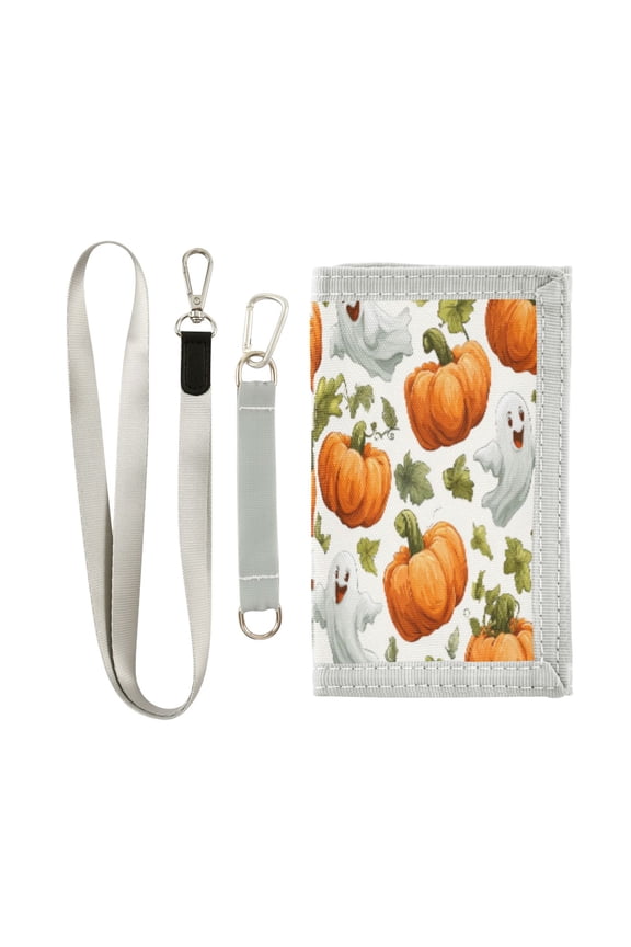 Cloth Purse Boys' Novelty Wallets Girls' Novelty Wallets Men's Wallets Women's Wallets Card Wallet Cash Wallet Student ID Bag Coin Wallet Lovely Halloween Pumpkins and Ghosts