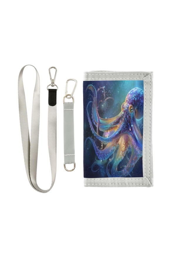Cloth Purse Boys' Novelty Wallets Girls' Novelty Wallets Men's Wallets Women's Wallets Card Wallet Cash Wallet Student ID Bag Coin Wallet Magical Ocean Octopus