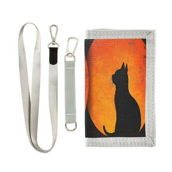 Cloth Purse Boys' Novelty Wallets Girls' Novelty Wallets Men's Wallets Women's Wallets Card Wallet Cash Wallet Student ID Bag Coin Wallet Moonlit Cat