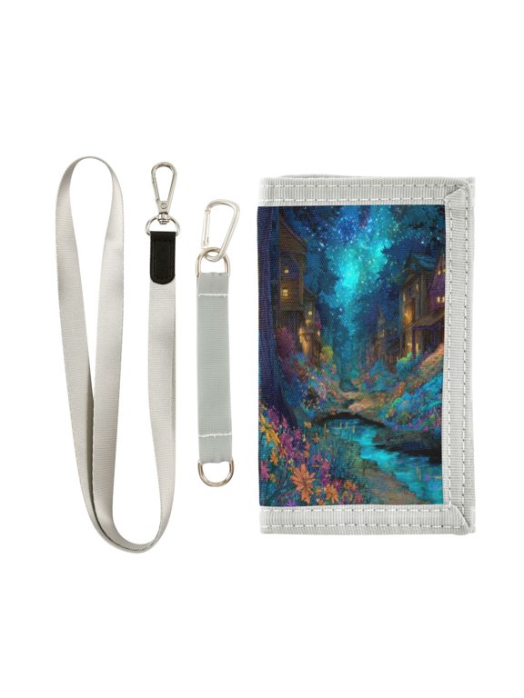 Cloth Purse Boys' Novelty Wallets Girls' Novelty Wallets Men's Wallets Women's Wallets Card Wallet Cash Wallet Student ID Bag Coin Wallet Neon Glow Forest Path