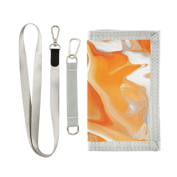 Cloth Purse Boys' Novelty Wallets Girls' Novelty Wallets Men's Wallets Women's Wallets Card Wallet Cash Wallet Student ID Bag Coin Wallet Orange Marble Pattern