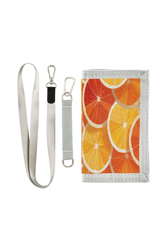 Cloth Purse Boys' Novelty Wallets Girls' Novelty Wallets Men's Wallets Women's Wallets Card Wallet Cash Wallet Student ID Bag Coin Wallet Orange Slice Pattern