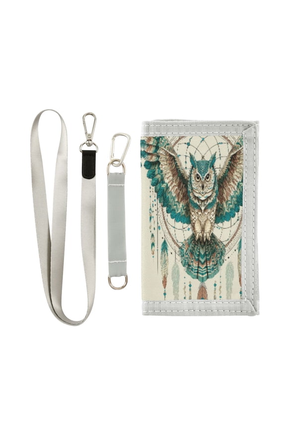 Cloth Purse Boys' Novelty Wallets Girls' Novelty Wallets Men's Wallets Women's Wallets Card Wallet Cash Wallet Student ID Bag Coin Wallet Owl Wings Perched