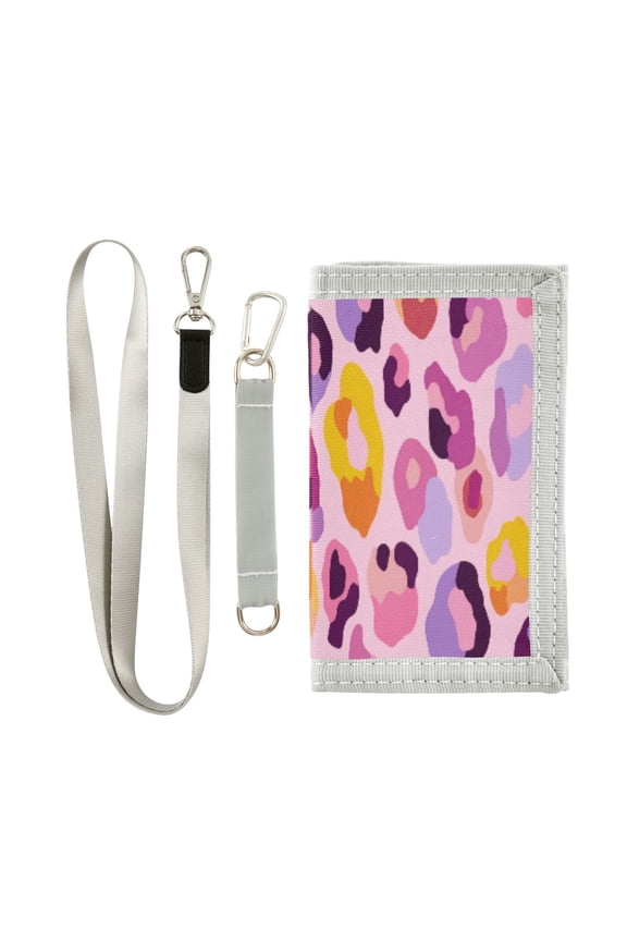 Cloth Purse Boys' Novelty Wallets Girls' Novelty Wallets Men's Wallets Women's Wallets Card Wallet Cash Wallet Student ID Bag Coin Wallet Pink Leopard Print