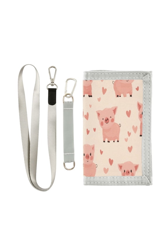 Cloth Purse Boys' Novelty Wallets Girls' Novelty Wallets Men's Wallets Women's Wallets Card Wallet Cash Wallet Student ID Bag Coin Wallet Pink Pig Seamless