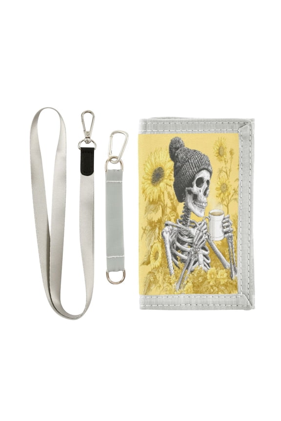 Cloth Purse Boys' Novelty Wallets Girls' Novelty Wallets Men's Wallets Women's Wallets Card Wallet Cash Wallet Student ID Bag Coin Wallet Skull Coffee