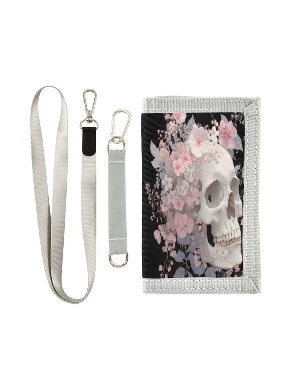 Cloth Purse Boys' Novelty Wallets Girls' Novelty Wallets Men's Wallets Women's Wallets Card Wallet Cash Wallet Student ID Bag Coin Wallet Skull Flower Art