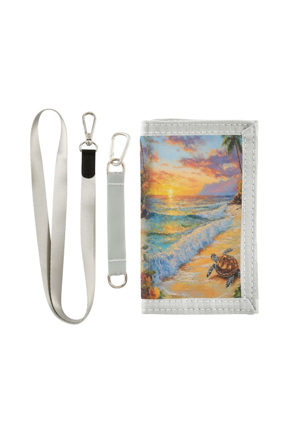 Cloth Purse Boys' Novelty Wallets Girls' Novelty Wallets Men's Wallets Women's Wallets Card Wallet Cash Wallet Student ID Bag Coin Wallet Sunset Turtle