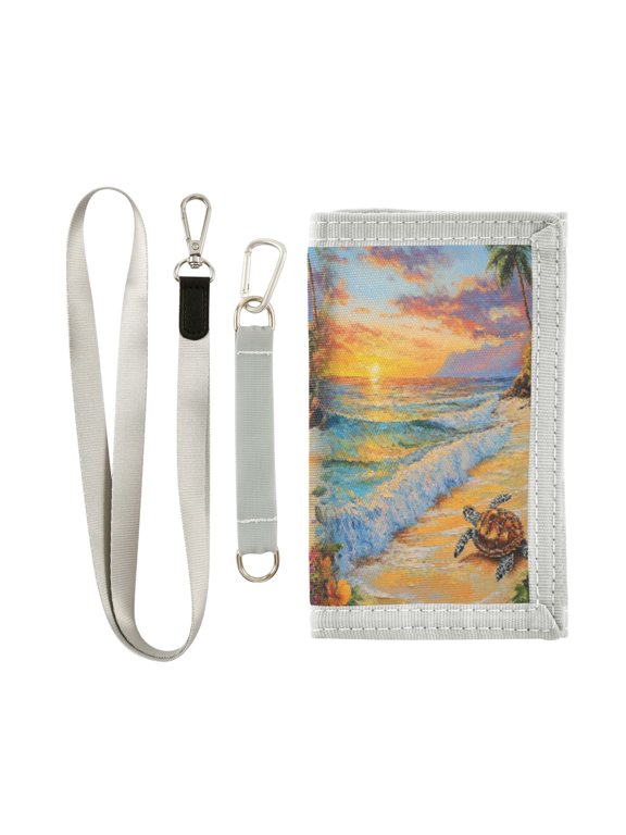 Cloth Purse Boys' Novelty Wallets Girls' Novelty Wallets Men's Wallets Women's Wallets Card Wallet Cash Wallet Student ID Bag Coin Wallet Sunset Turtle