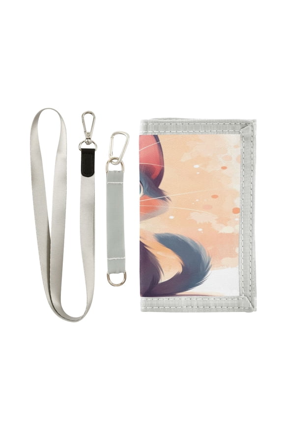 Cloth Purse Boys' Novelty Wallets Girls' Novelty Wallets Men's Wallets Women's Wallets Card Wallet Cash Wallet Student ID Bag Coin Wallet Super Cool Blue Cat