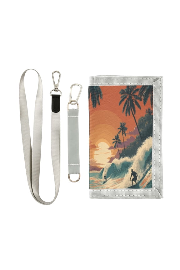 Cloth Purse Boys' Novelty Wallets Girls' Novelty Wallets Men's Wallets Women's Wallets Card Wallet Cash Wallet Student ID Bag Coin Wallet Surfer