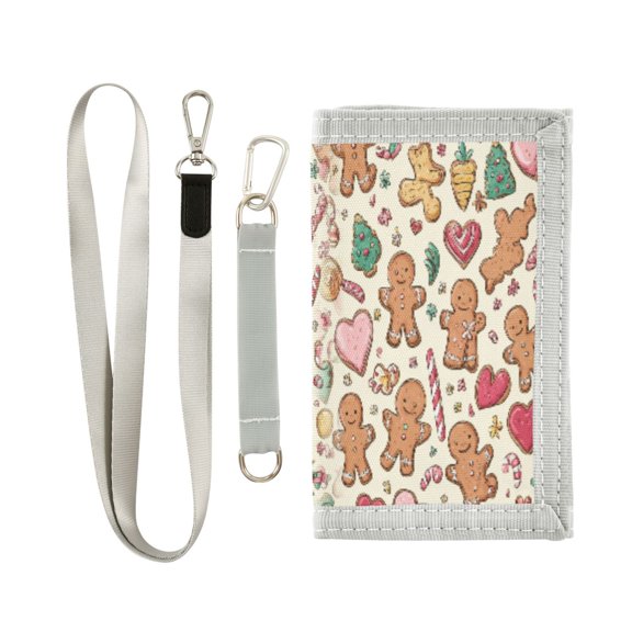 Cloth Purse Boys' Novelty Wallets Girls' Novelty Wallets Men's Wallets Women's Wallets Card Wallet Cash Wallet Student ID Bag Coin Wallet Yellow Gingerbread Man