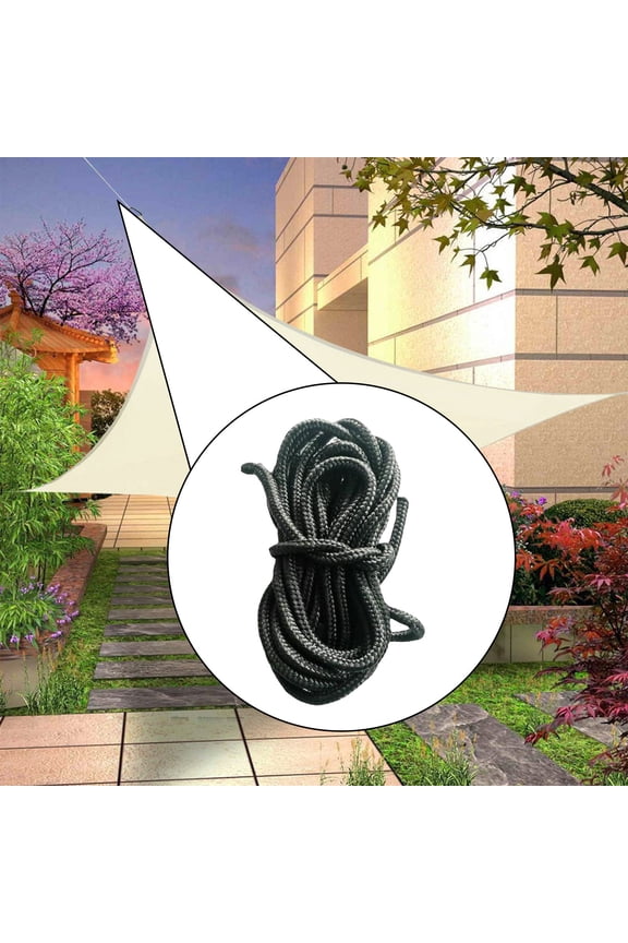 Cloth Rope | 5 Meter Adjustable Shade Sail Tie-Down Strap | 16.4ft Sunshade Netting & Awning Tension Rope for Outdoor Canopy, Patio Umbrella, and Garden Fruit Tree Support