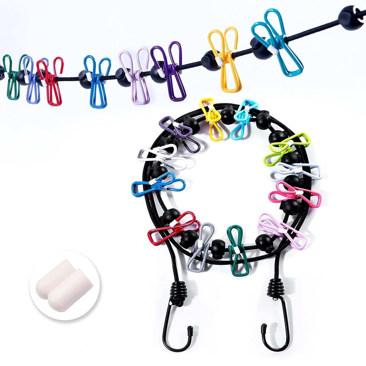 Cloth Rope for Cloth Drying Rope with Hooks Rope for Drying Clothes ...