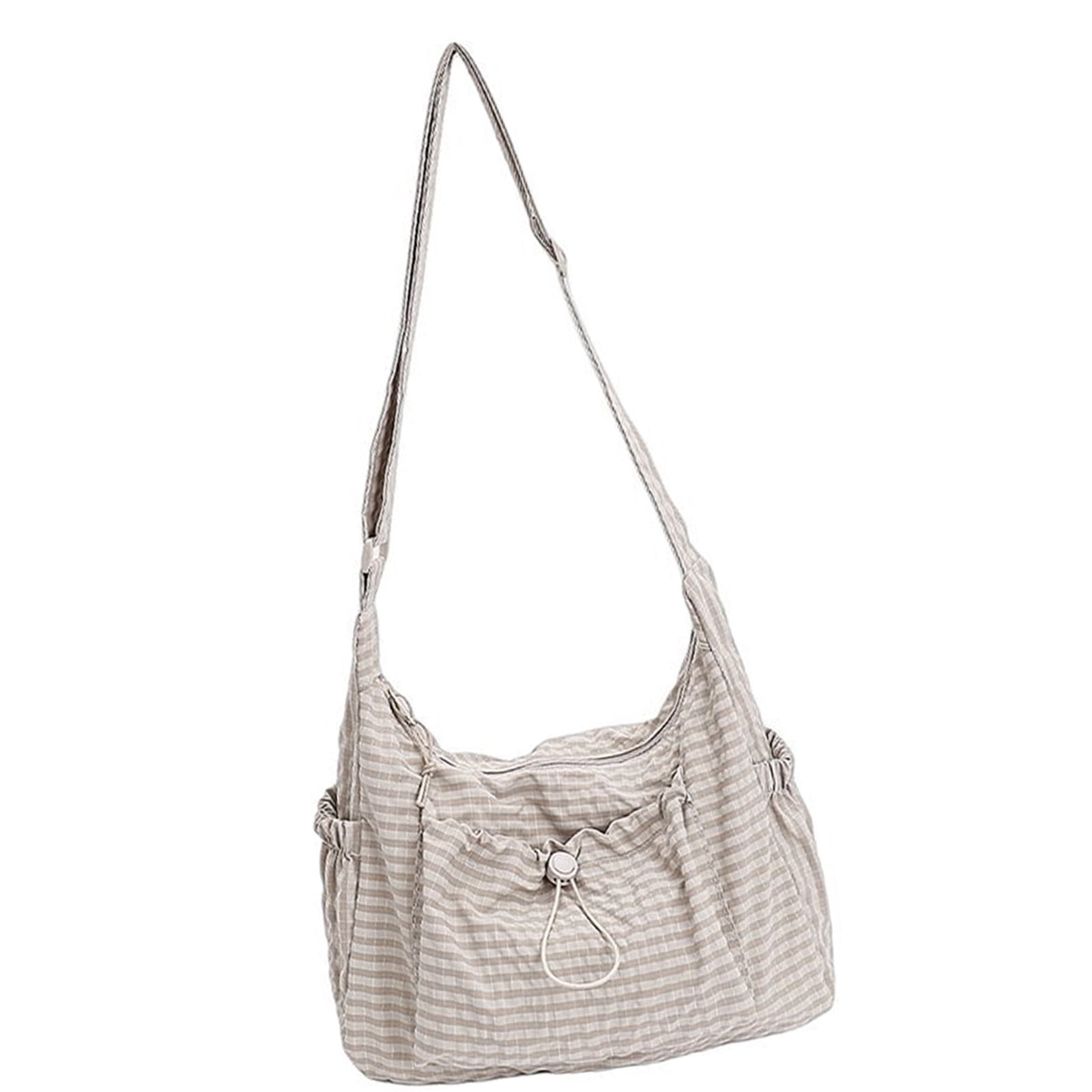 Cloth Shoulder Bag, Adjustable Strap Drawstring Crossbody Bag, Casual ...