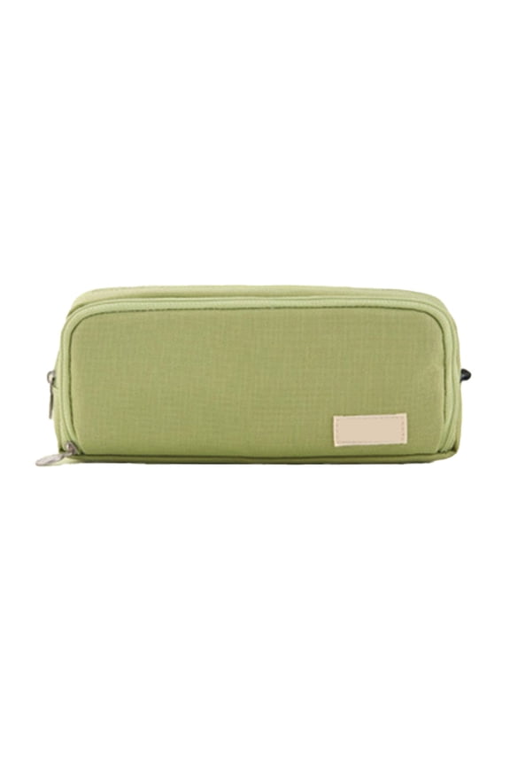 Cloth Stationery Bag Large Capacity Pen Pouch Student Initial Double Opening Stationery Bag Travel Makeup Bag, Stationary Organizer Pen Bag for Office College