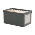 thumbnail image 1 of Cloth Storage Fabric Bin with Lid, Large Window Visible Foldable Organizer Box for Clothing and Home Decluttering, Stackable Container, 1 of 7