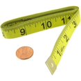 Flexible Cloth Tape Measure with Soft Metal Ends and Inch Markings