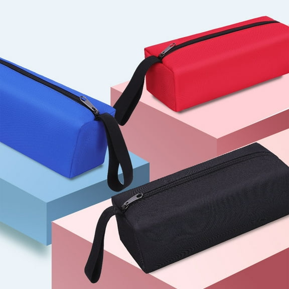 Cloth Tool Bag Utility Storage Pouch, Heavy Duty 600D Fabric, Multi-Pocket Organizer for Electricians, Carpenters, Construction, Hand Tools, 21x9x7cm, Red/Blue/Black