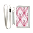 thumbnail image 1 of Cloth Wallet with Lanyard & Multiple Compartments Fashion Purse Zipper Clutch Bag for Cash Cards Coins Bows and Wildflowers Pattern, 1 of 7