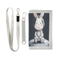 thumbnail image 1 of Cloth Wallet with Lanyard & Multiple Compartments Fashion Purse Zipper Clutch Bag for Cash Cards Coins Rabbit in A Space, 1 of 7