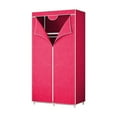 thumbnail image 1 of Cloth Wardrobe Freestanding Clothes Rack with Steel Frame and Non-Woven Fabric, Hall Tree Storage for Bedroom and Entryway, Easy Assembly No Tools Required, 1 of 6