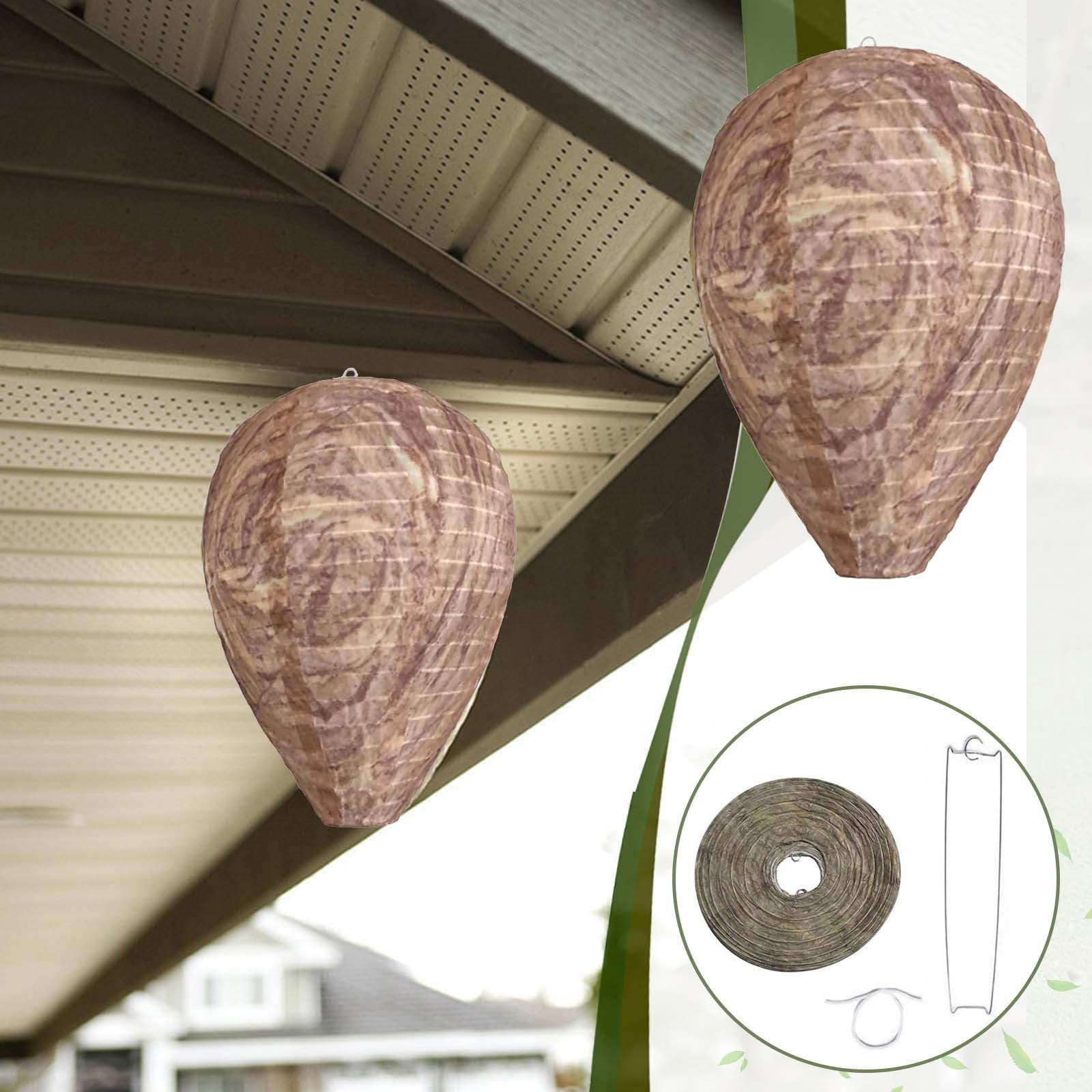 Cloth Wasp Nest Decoy,8.5in*11in Hanging Fake Wasp Nest Outdoor Waterproof,Fake Wasp Nest Wasp