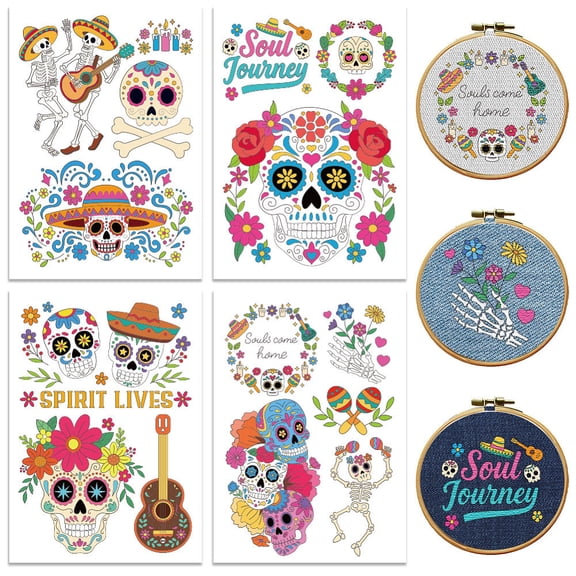 Cloth Water Soluble Embroidery Patterns Wash Away Embroidery Stabilizer Stick and Stitch Embroidery Paper 297x210mmm 4pcs/set