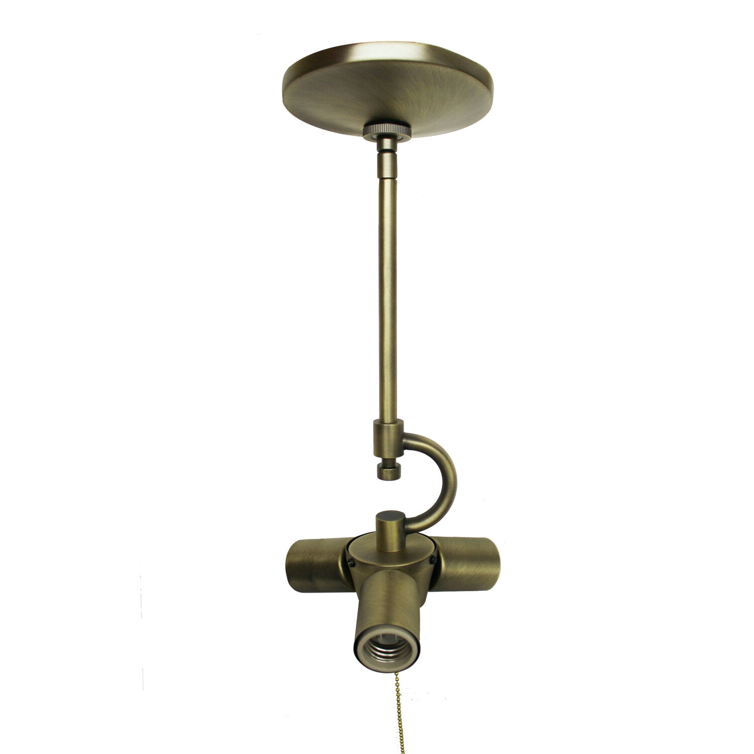 Cloth Wire Pendant Kit for 3 Lights Antique Brass