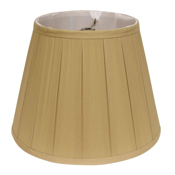 Slant English Box Pleat Softback Lampshade with Washer Fitter, Honey