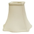 thumbnail image 1 of 12"W Shantung Fabric Slant Fancy Square Softback Lampshade in White, 1 of 3