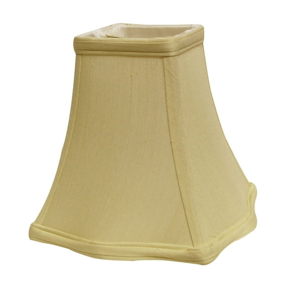 Slant Fancy Square Softback Lampshade with Washer Fitter, Antique White