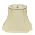 thumbnail image 1 of 15"W Silk Fabric Slant Invert Cut Corner Rectangle Softback Lampshade Off-White, 1 of 3