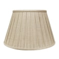 thumbnail image 1 of 18"W Linen Fabric Slant Box Pleat Softback Lampshade in Off-White, 1 of 3