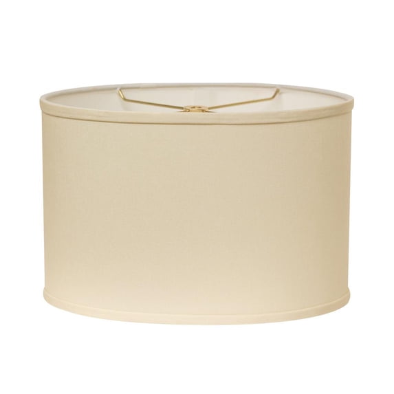 Cloth & Wire Slant Retro Oval Hardback Lampshade with Washer Fitter Egg