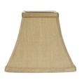 thumbnail image 1 of Cloth & Wire Square Bell Hardback No Slub Lampshade with Washer Fitter, Tan Color Natural Fabric Lampshade for Table Lamps, 7" Top x 14" Bottom x 12" Height, 1 of 3