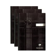 Cloth-bound Notebooks 6 in. x 8 1/4 in., ruled, 96 sheets pack of 3