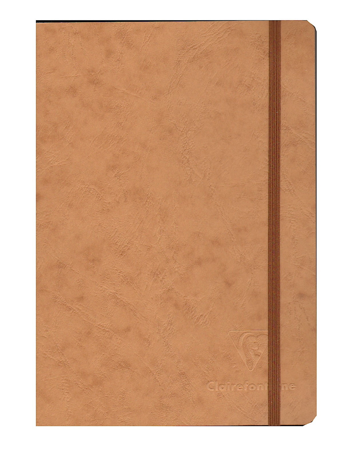 Cloth-bound Notebooks 6 in. x 8 1/4 in., ruled, tan cover, elastic closure, 96 sheets (pack of 3)