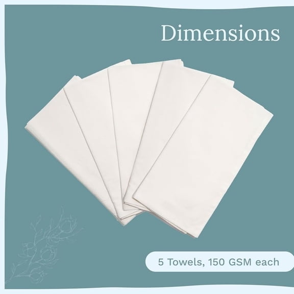 Cloth for Rising - Breathable Tea Towel for Bread Making - Unbleached Baking Towels - Bread Basket Cloth Napkin - 27"x27" (Natural - 5 Pack
