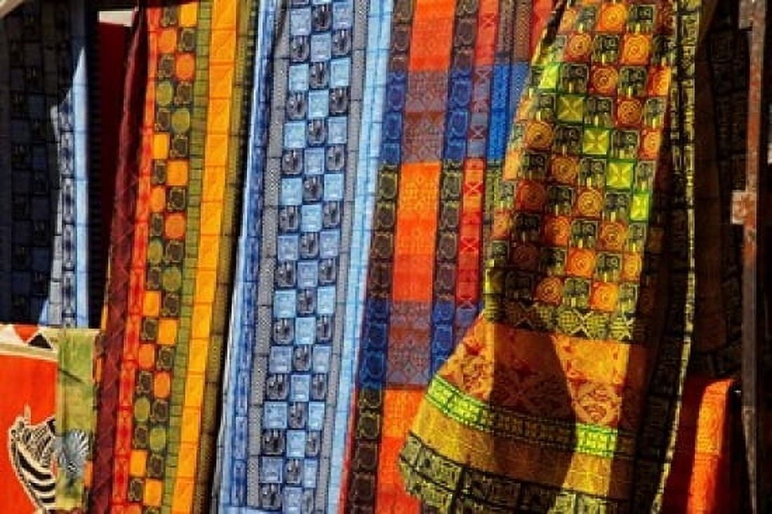 Cloth stall African curio market Cape Town South Africa Canvas Art - David Wall DanitaDelimont (19 x 12)