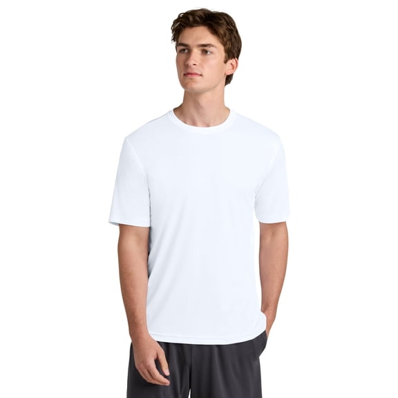 Clothe Co. Workout Shirts for Men, Dry Fit Shirts for Men, Mens Summer Shirts Available in Big & Tall, White, M