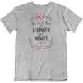 thumbnail image 1 of Clothed in Strength & Dignity Bible Verse or Proverbs 31 Woman T-Shirt for Women Light Grey, 1 of 7