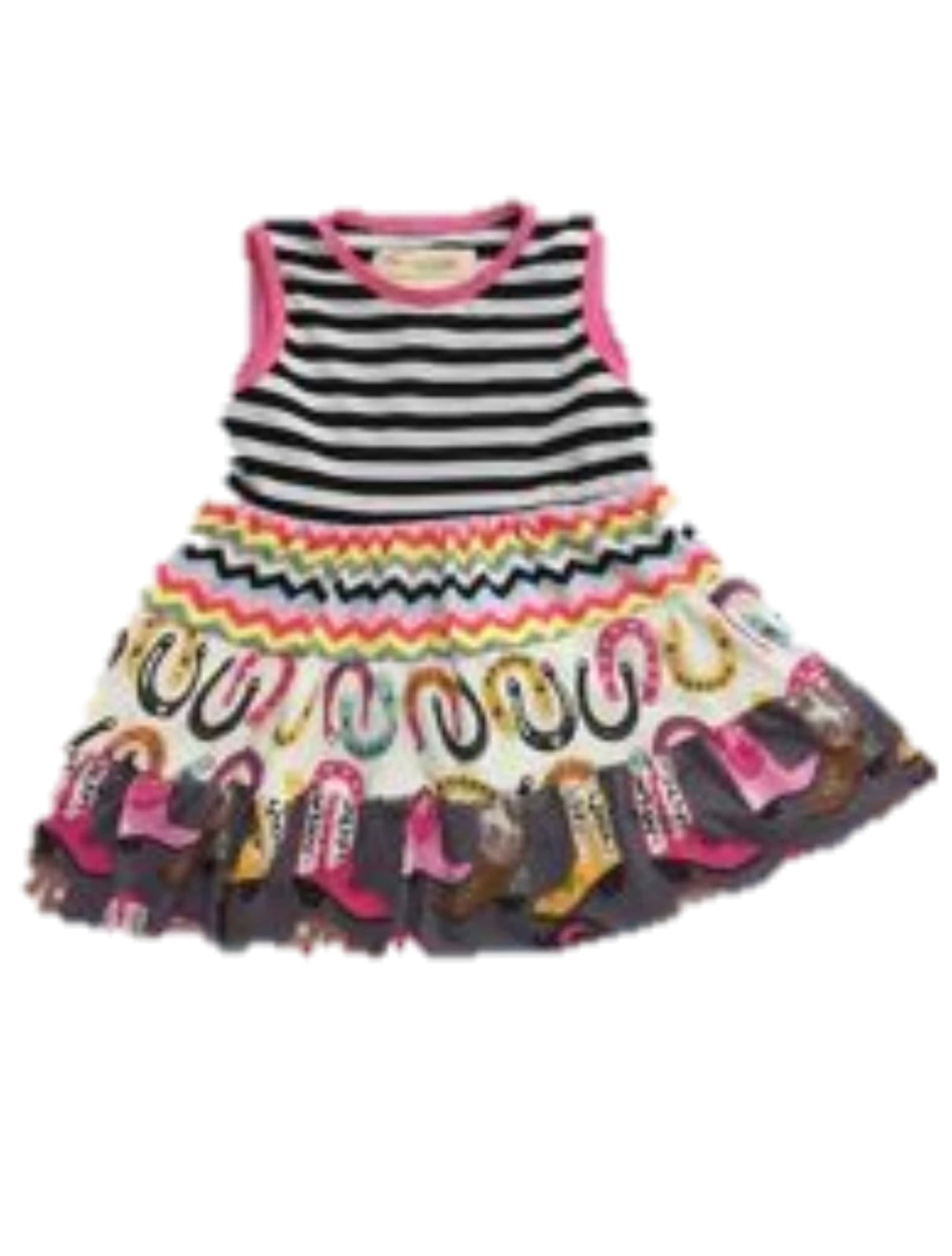 Clothes Baby Girls Toddler Kids Carnival Print Multi-Color Girls Dress