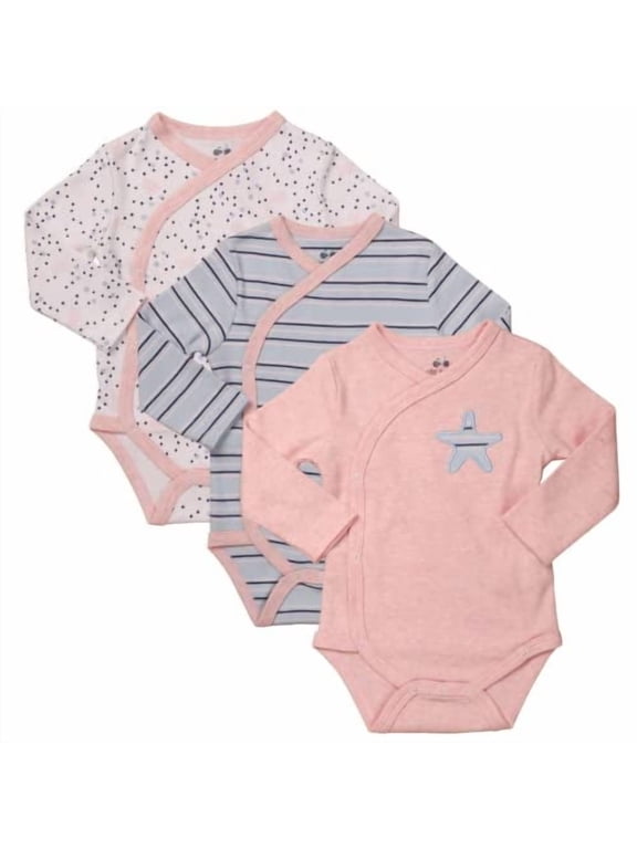 Clothes Baby Kimono Side Snap Girl Long Sleeve Bodysuit 3-6 Months