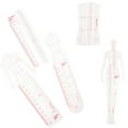 thumbnail image 1 of HEMOTON White Clothing Drawing Template Set for DIY Use 1 Set Plastic Rulers, 1 of 6