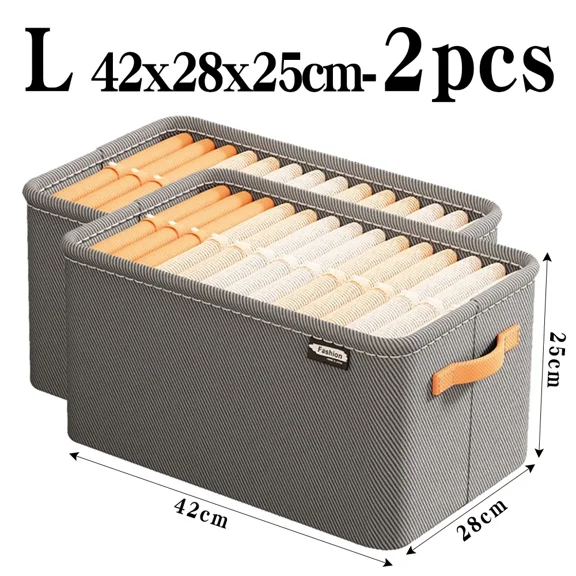 Clothes Drawer Organizer Thickened Fabric Storage Box Multi-Compartment Organizer for Pants Jeans Sweater Closet