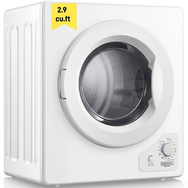 Clothes Dryer, 2.9 cu.ft FOHERE 1400W Vented Tumble Compact Dryer, 5 Auto Drying Mode, White